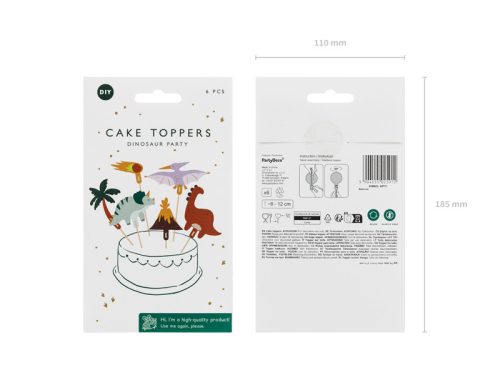 Torta dísz Dinoszaurusz 8-12 cm (6 db)