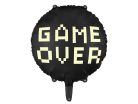 „Gamer Over” fólia lufi – fekete 45 cm