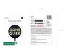 „Gamer Over” fólia lufi – fekete 45 cm
