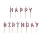 Születésnapi Gyertyák "Happy Birthday" Rózsaarany