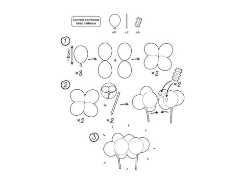 Szülinapi Tortadísz - Szivárványos Lufi