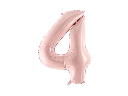 Szám fólia lufi ''4'' 72cm pasztell rózsaszín