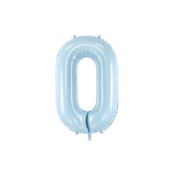   Szám fólia lufi ''0'' 72cm világoskék