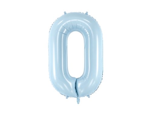 Szám fólia lufi ''0'' 72cm világoskék