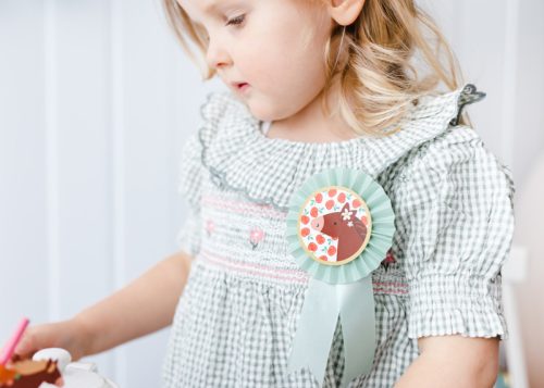 Rozetta kitűző ló mintával (3 db)