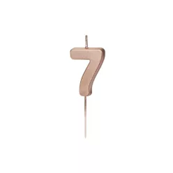 Szülinapi számgyertya "7" rózsaarany 4.5cm