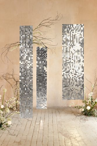 Flitter háttérpanel - ezüst 30x30 cm