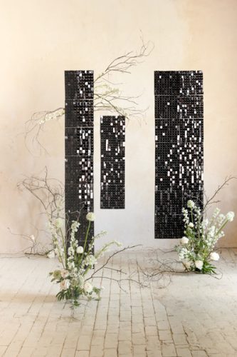 Flitter háttérpanel - fekete 30x30 cm