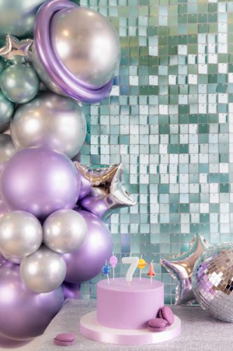 Flitter háttérpanel - türkizkék 30x30 cm