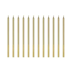 Születésnapi gyertya 14cm arany (12 db)