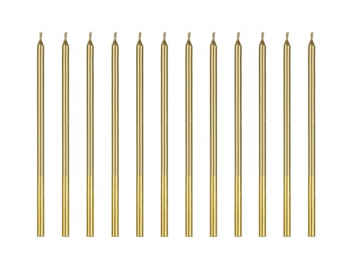 Születésnapi gyertya 14cm arany (12 db)