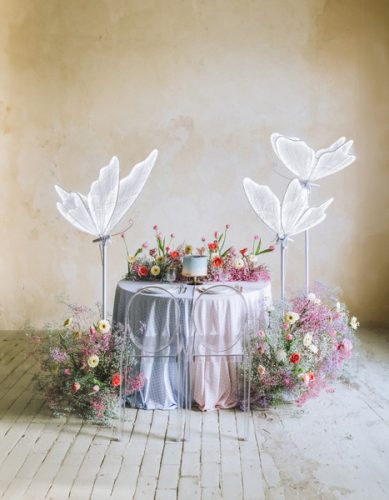 LED Világító Pillangó dekoráció 80 cm