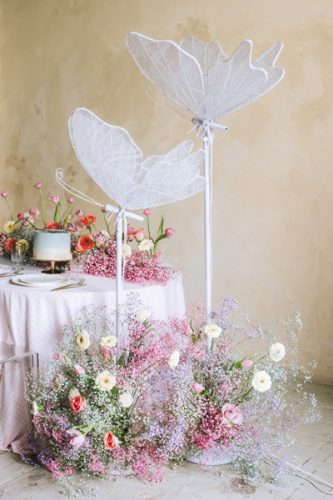 LED Világító Pillangó dekoráció 80 cm