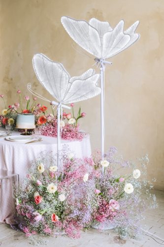 LED Világító Pillangó dekoráció 80 cm