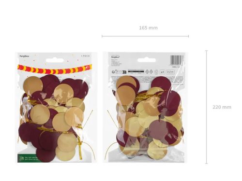 Girland – Körök, bordó és arany