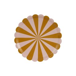 Papírtányér csíkos mintával - 21 cm (6 db)