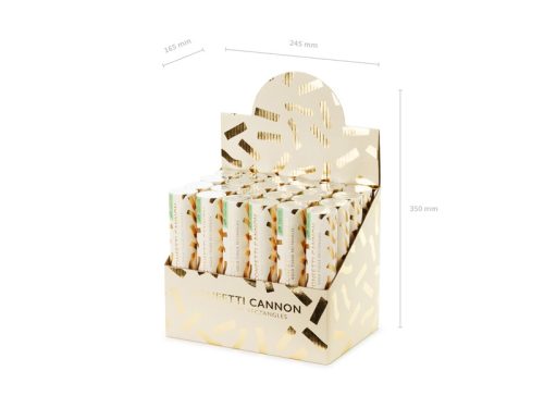 Konfetti ágyú – arany csíkok (20 cm)