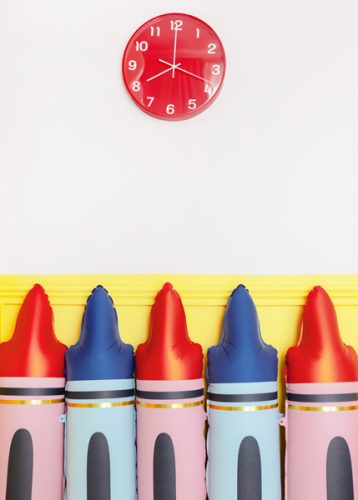 Fólia lufi – Piros ceruza forma, 23 × 104 cm