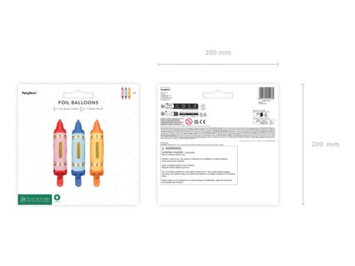 Fólia lufi szett – Kréta formájú (3 db)