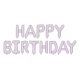 Fólia lufi Happy Birthday felirat Pasztell Lila (340x35 cm)