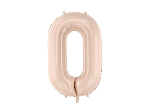 Szám fólia lufi ''0'' 72cm sötét bézs