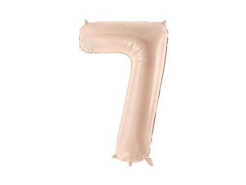 Szám fólia lufi ''7'' 72cm sötét bézs