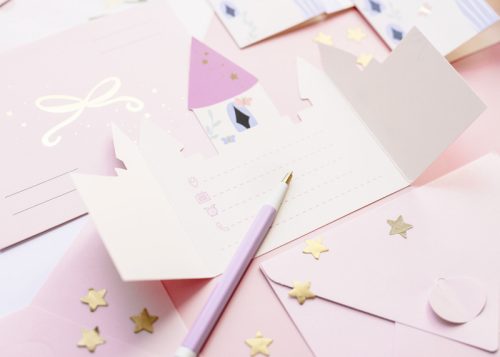 Meghívók kastély forma (6 db.)