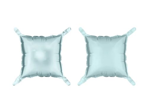 Fólia léggömb háttér kétoldalas Világoskék négyzet - 35 x 35 cm (4 db)