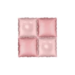   Fólia léggömb háttér kétoldalas Rózsaszín négyzet - 35 x 35 cm (4 db)