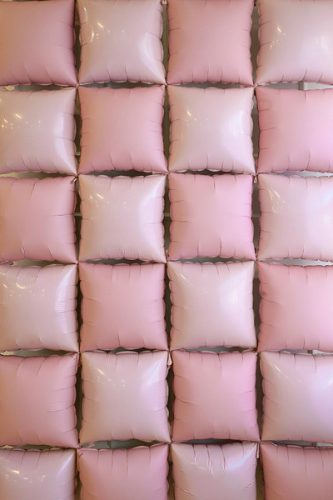 Fólia léggömb háttér kétoldalas Rózsaszín négyzet - 35 x 35 cm (4 db)