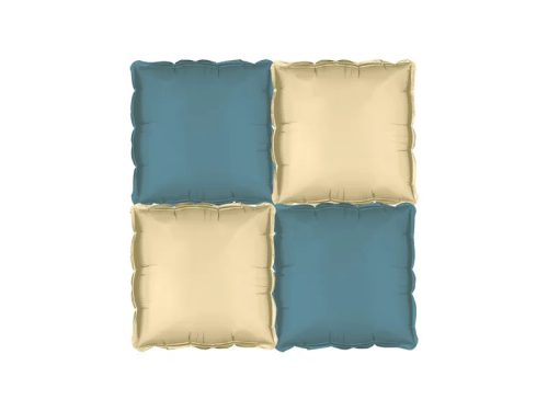 Fólia léggömb háttér kétoldalas Sötétkék / Bézs négyzet - 35 x 35 cm (4 db)