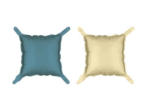 Fólia léggömb háttér kétoldalas Sötétkék / Bézs négyzet - 35 x 35 cm (4 db)