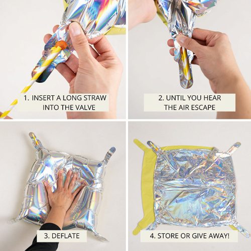 Fólia léggömb háttér kétoldalas Sötétkék / Bézs négyzet - 35 x 35 cm (4 db)