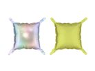 Fólia léggömb háttér kétoldalas Holografikus / Neon sárga négyzet - 35 x 35 cm (4 db)