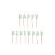 Születésnapi Gyertyák "Happy Birthday" paszetell zöld