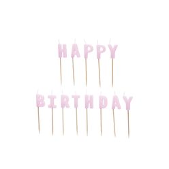   Születésnapi Gyertyák "Happy Birthday" paszetell lila