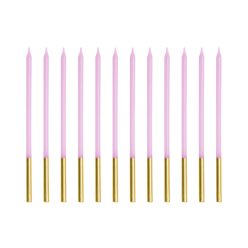 Születésnapi gyertya 14cm pasztel lila (12 db)