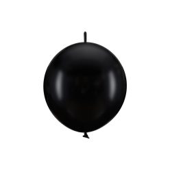 Összekötő lufi 28cm Pasztell fekete (20 db)