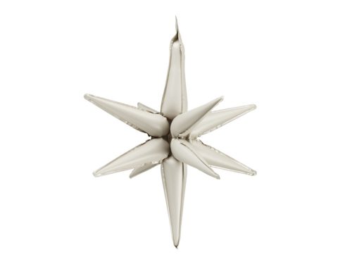 3D Csillag fólia lufi 105cm Bézs