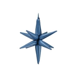 3D Csillag fólia lufi 105cm Sötétkék