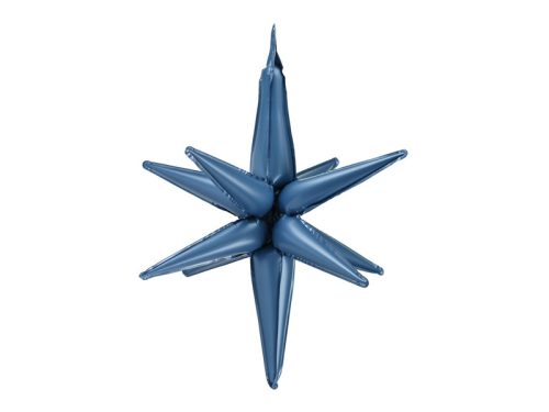 3D Csillag fólia lufi 105cm Sötétkék