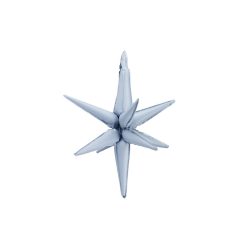 3D Csillag fólia lufi 70cm Világoskék