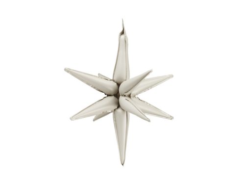 3D Csillag fólia lufi 70cm Bézs
