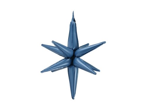 3D Csillag fólia lufi 70cm Sötétkék