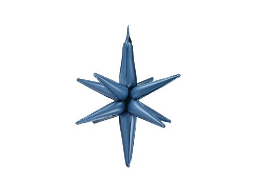 3D Csillag fólia lufi 50cm Sötétkék