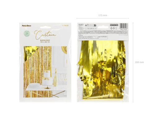 Party függöny - arany 100x200cm