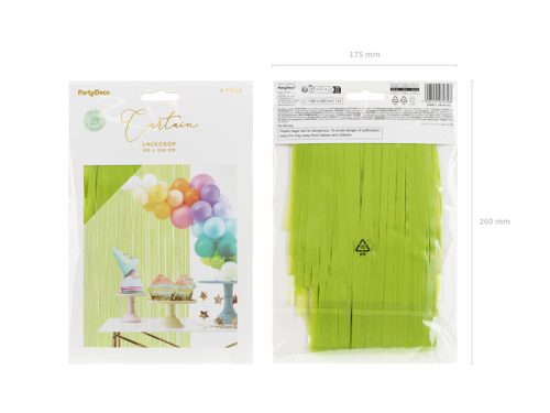 Party függöny - világoszöld 100x200cm