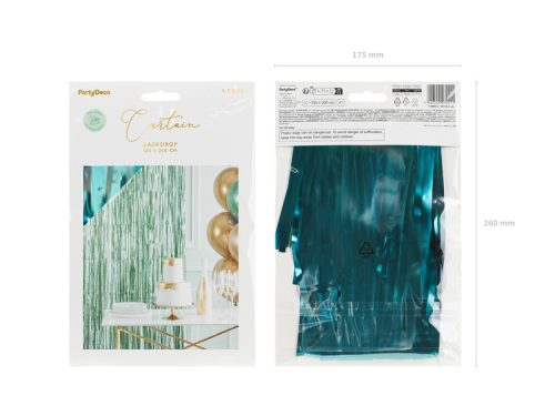 Party függöny - sötétzöld 100x200cm