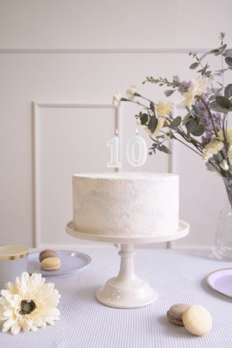 Szülinapi számgyertya "0" pasztell menta 6 cm