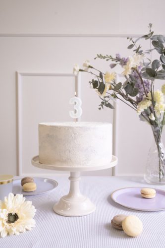 Szülinapi számgyertya "3" pasztell menta 6 cm